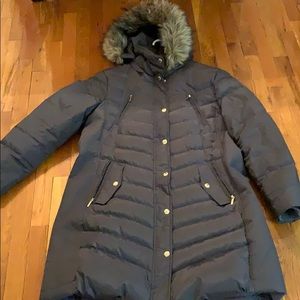 michael kors gunmetal coat